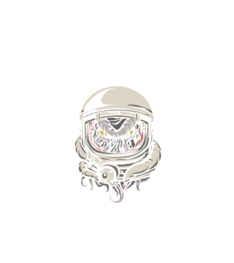 Cthulhu Astronaut model negru pe tricou