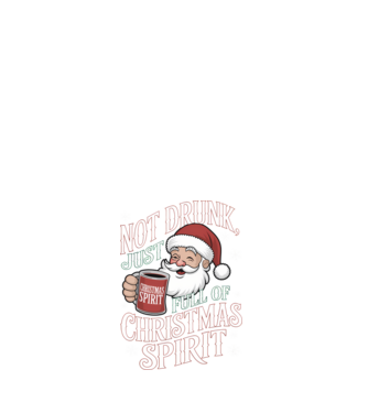 Christmas Spirit Santa model alb pe tricou