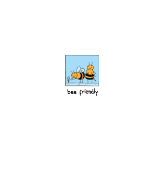 Bee friendly model alb/roșu pe tricou