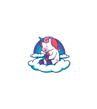Unicorn Baby model alb pe tricou