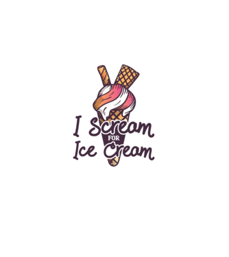 I Scream for Ice Cream model albastru deschis pe tricou
