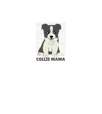 Border Collie Mamă model negru pe tricou