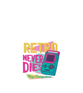 Retro Gameboy model negru pe tricou