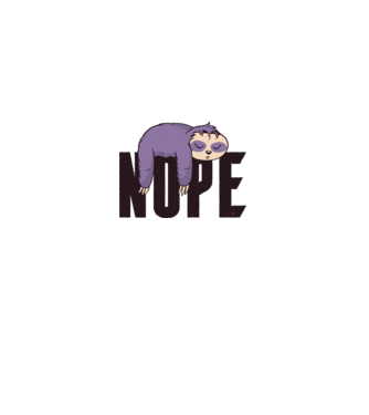 Leneș Nope model alb pe tricou