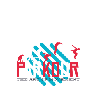 Parkour - Arta mișcării model verde de măr pe tricou