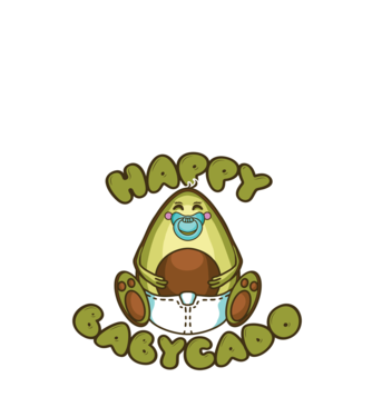 Avocado bebe model negru pe tricou