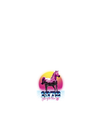 1978 Year of the Horse model negru pe tricou