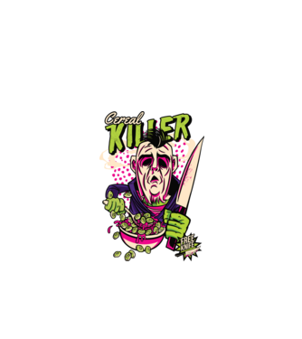 Cereale Killer Fulgi de cereale model negru pe tricou