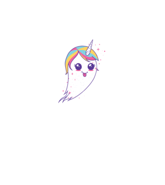 Unicorn Fantoma model alb pe tricou