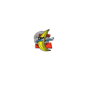 Banană DAB model alb pe tricou