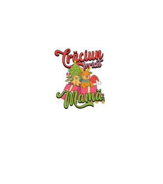 CRĂCIUN FERICIT MAMĂ model negru pe tricou