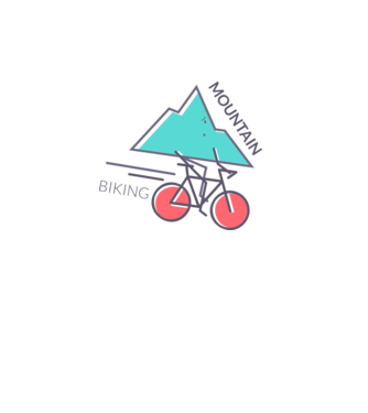 Mountain Biking model alb pe tricou