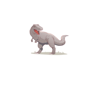 Dinozaur T-rex model negru pe tricou