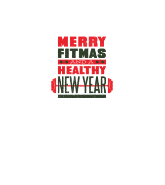 Merry Fitmas and a Healthy New Year tricou amuzant antrenament model alb pe tricou