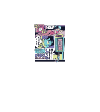 Anime Vaporwave benzi desenate model alb pe tricou