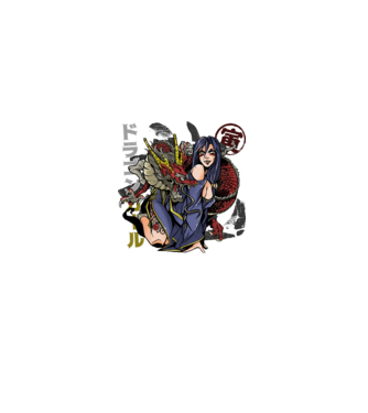 Dragon sexy Anime model negru pe tricou