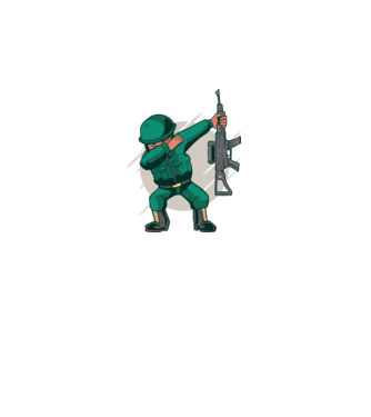 Soldat DAB model negru pe tricou