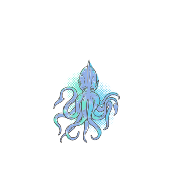 Cthulhu Caracatiță model negru pe tricou