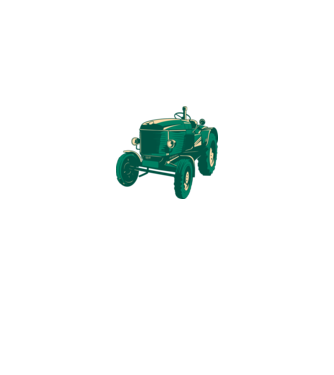 Tractor vechi model alb pe tricou