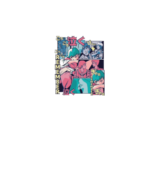 Anime Vaporwave benzi desenate model alb pe tricou