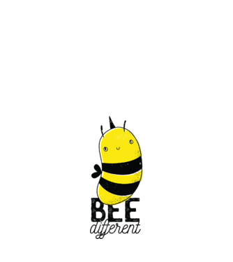 Bee different tricou albinuță model alb pe tricou