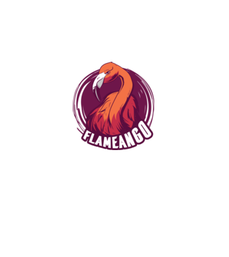 Flamingo model alb pe tricou