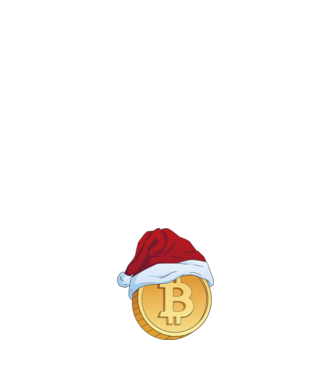 Crăciun Bitcoin model albastru deschis pe tricou