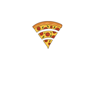 Felie de pizza Wifi model negru pe tricou