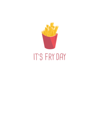 'It''s Fry Day' model negru pe tricou