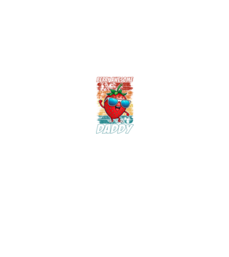 Berry Awesome Daddy Strawberry model negru pe tricou