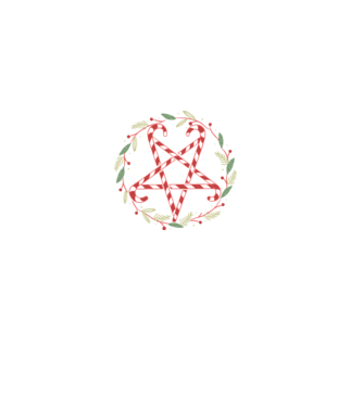 Pentagrama de Crăciun model negru pe tricou