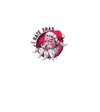 I Hate Xmas model alb pe tricou