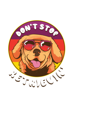 'Don''t stop Retrievin''' model negru pe tricou