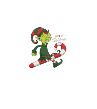 Crăciun Fericit Elf model negru pe tricou