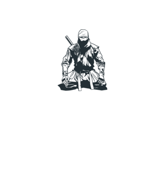Ninja model gri pe tricou