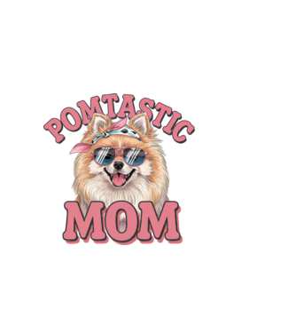 Pomtastic Mom model alb pe tricou