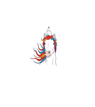 Unicorn Fuck Off model negru pe tricou