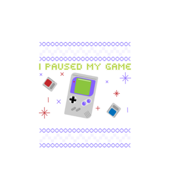 I paused my game to be here - Gamer pulovăr urât model alb pe tricou