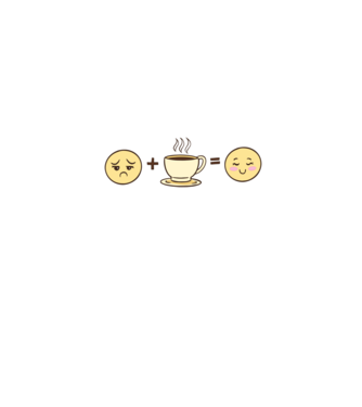 Cafea Fericire model albastru închis pe tricou