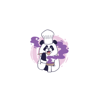 Panda Chef model negru pe tricou