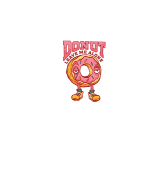 Donut leave me alone model alb pe tricou