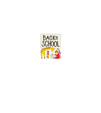 Back To School Animale model alb/roșu pe tricou