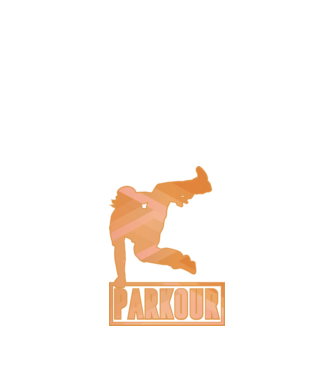 Tricou Parkour cu inscripție model alb pe tricou