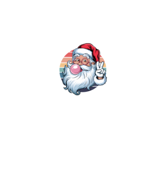 Bubble gum santa model negru pe tricou