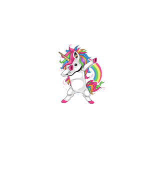Unicorn Dab model albastru închis pe tricou