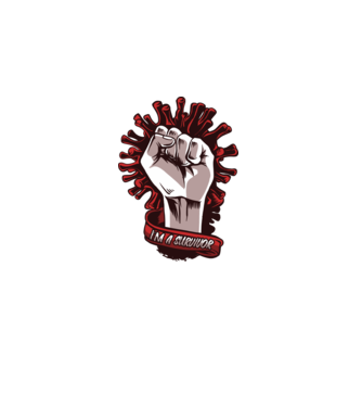 Supraviețuitor Coronavirus model alb pe tricou