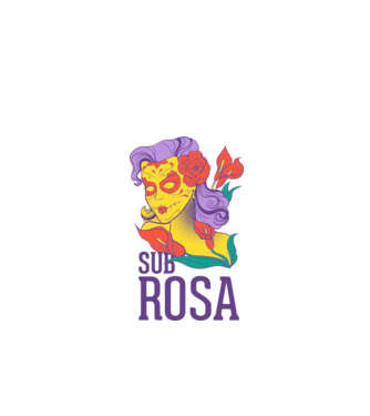 Sub Rosa model alb pe tricou