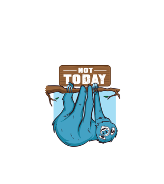 Not today Leneș model alb pe tricou