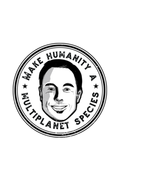 Make humanity a Multiplanet species Elon Musk model albastru deschis pe tricou