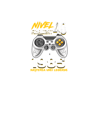 Nivel Finalizat 40 1985 model negru pe tricou